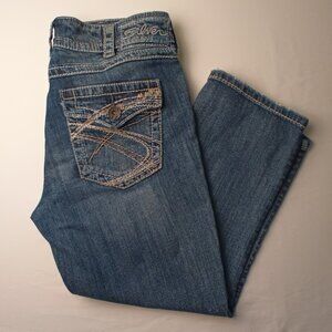 Silver Jeans Size 30/10 Suki Surplus Capri Mid Rise Straight Leg Medium Wash